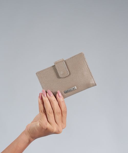 Carteira Basica Couro Mari - Cinza