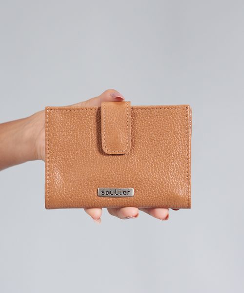 Carteira Basica Couro Mari - Caramelo