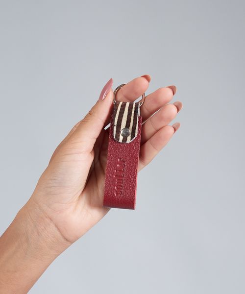 Chaveiro Couro Marina - Zebra