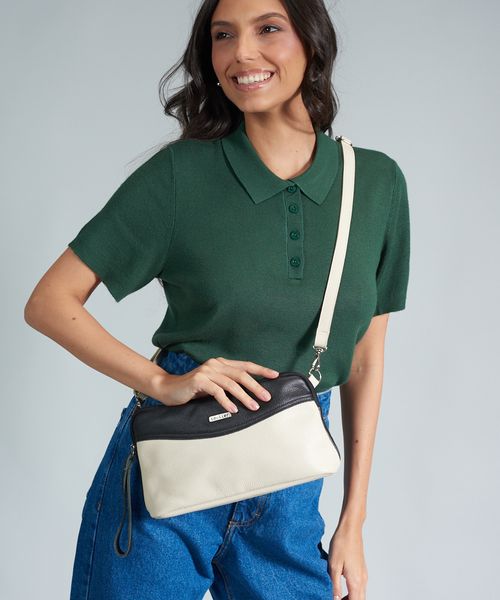 Bolsa p Couro Belle - Offwhite