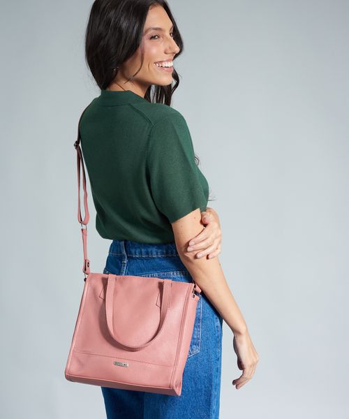 Bolsa m Couro Bianca - Blush