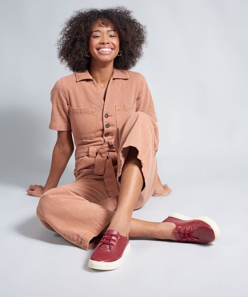 Tenis Couro Palmilha Onca - Merlot