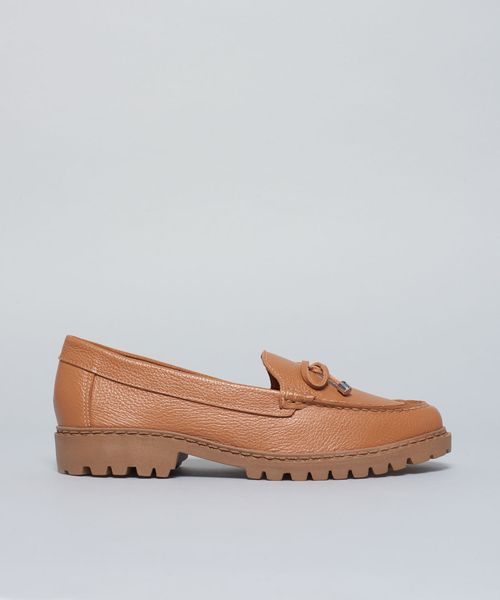 Mocassim Couro Marina Soul - Caramelo