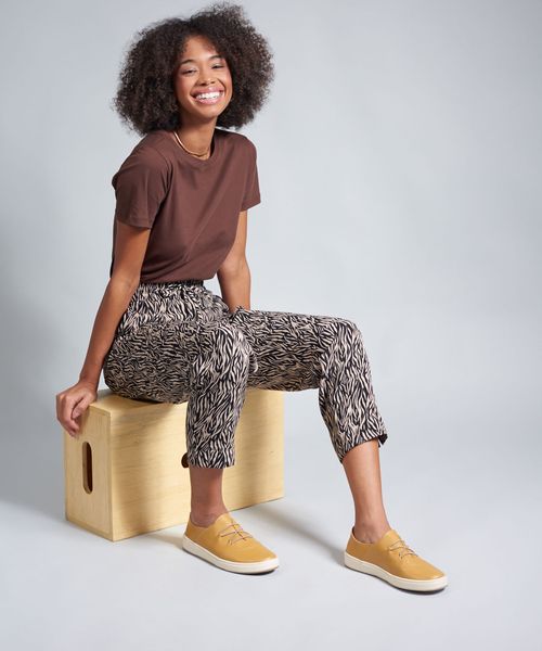 Tenis Casual Couro Helena - New Mostarda