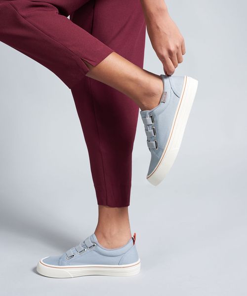 Tenis Lona Elastico - Cinza