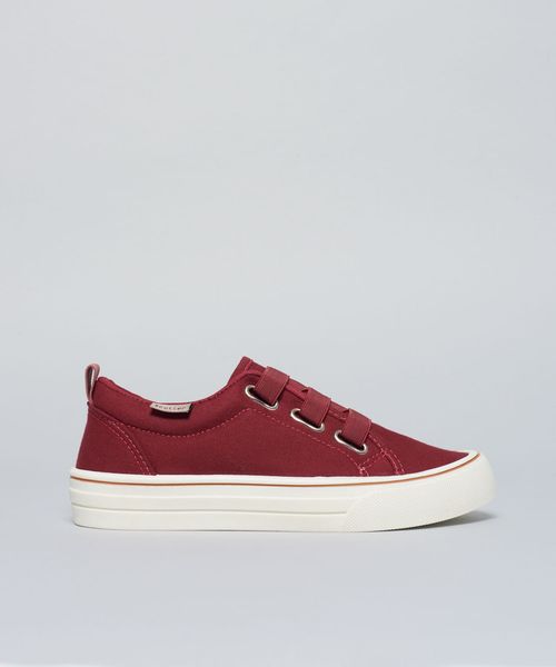 Tenis Lona Elastico - Merlot