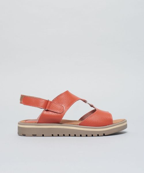 Rasteira Tratorada Couro Argola - Paprica