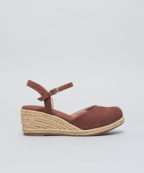 Anabela Boneca Camurca Soft - Terra