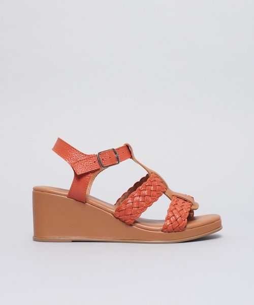 Anabela Couro Tresse - Paprica