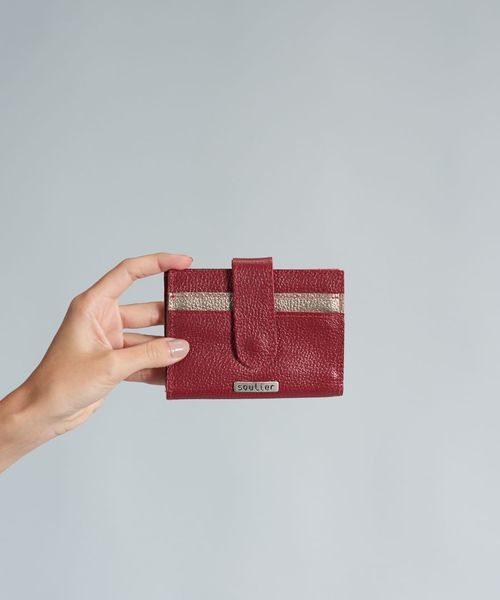 Carteira Couro Joana - Merlot