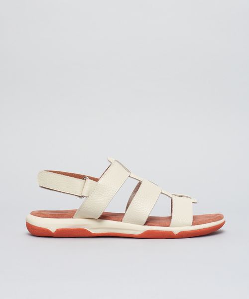 Rasteira Capri Couro Lara - Offwhite