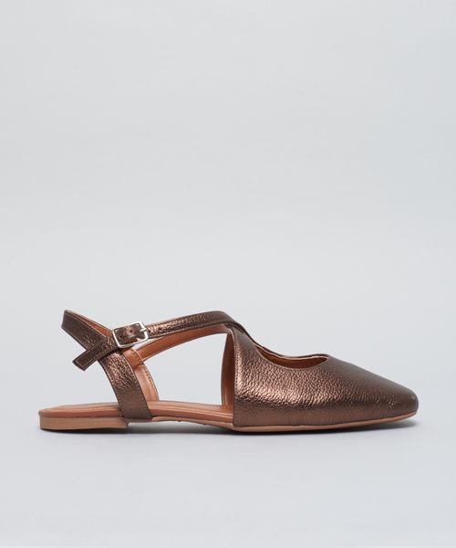 Sapatilha Couro Julia - Bronze