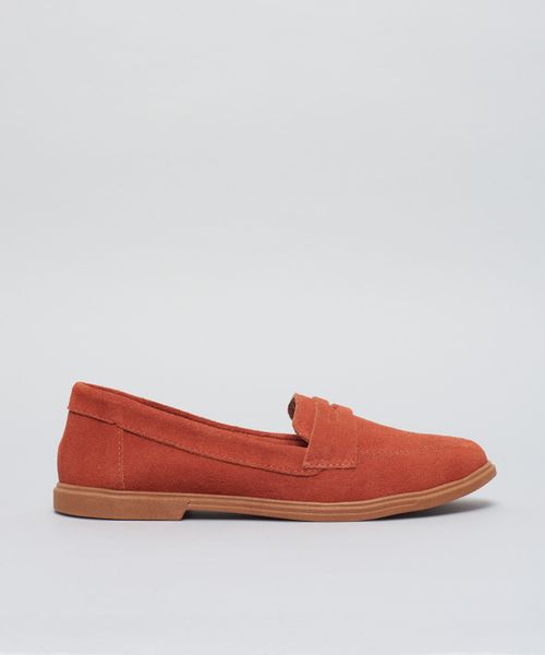 Mocassim Gravata Couro Camurca - Paprica