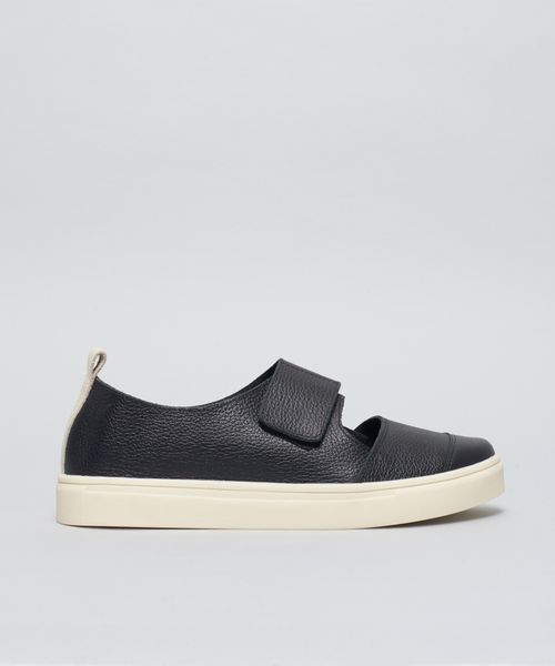 Tenis Couro Velcro Rebeca - Preto