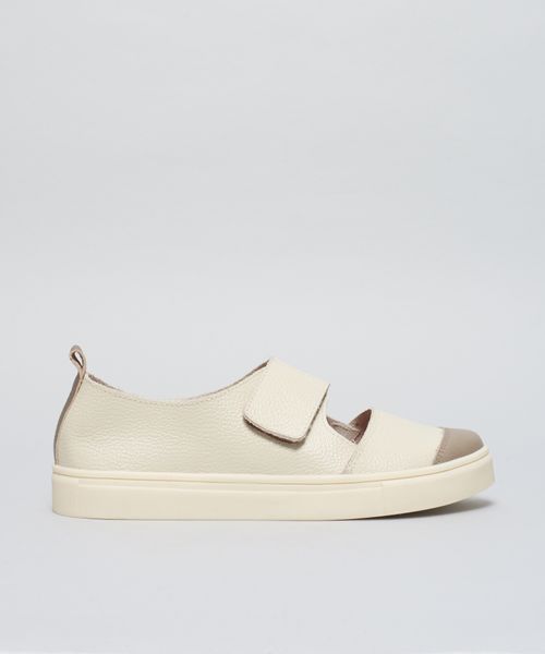 Tenis Couro Velcro Rebeca - Offwhite