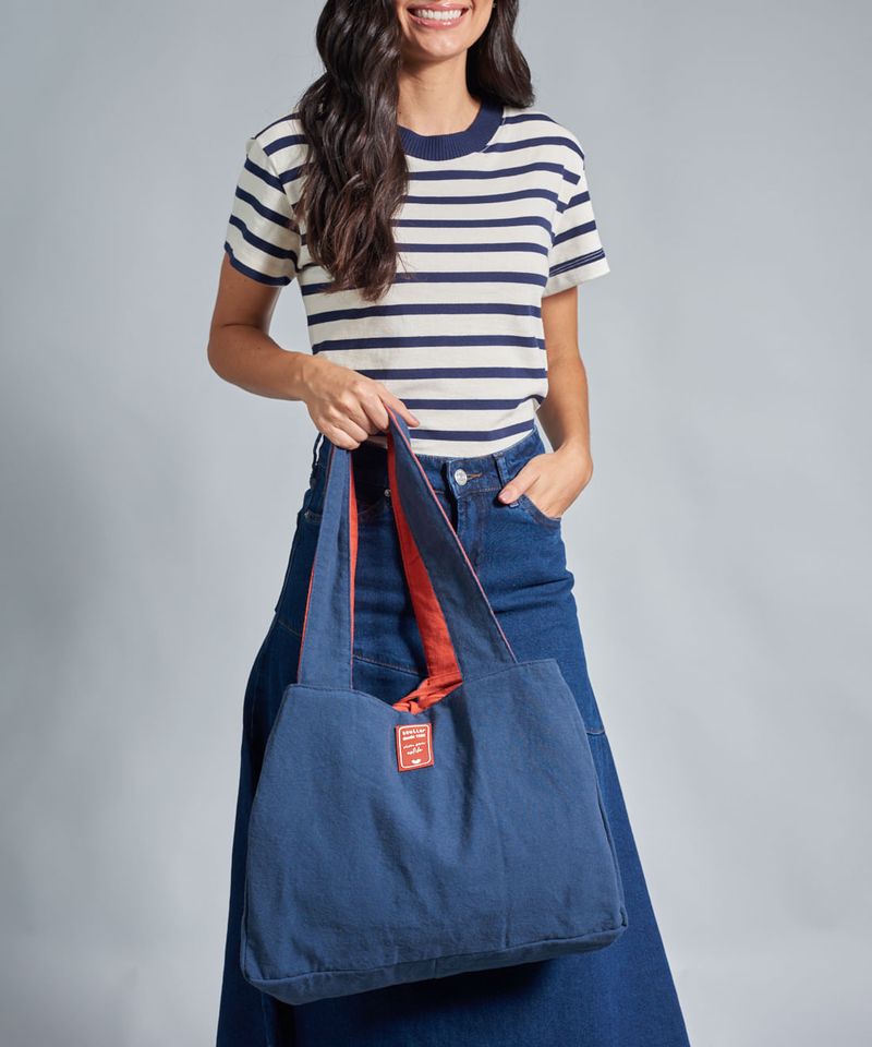 Bolsa Dupla Face Soul - Paprica/marinho | Soulier