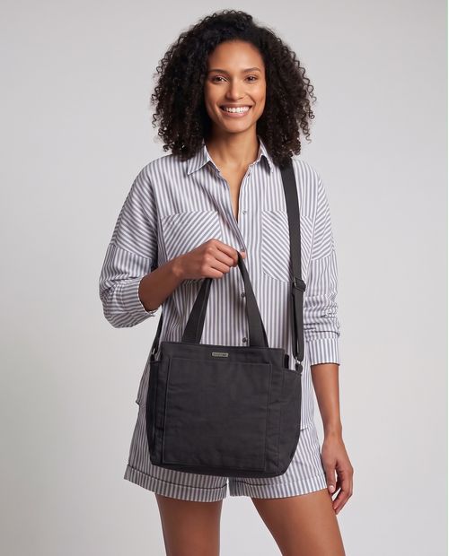 Bolsa p Lona Fran - Preto